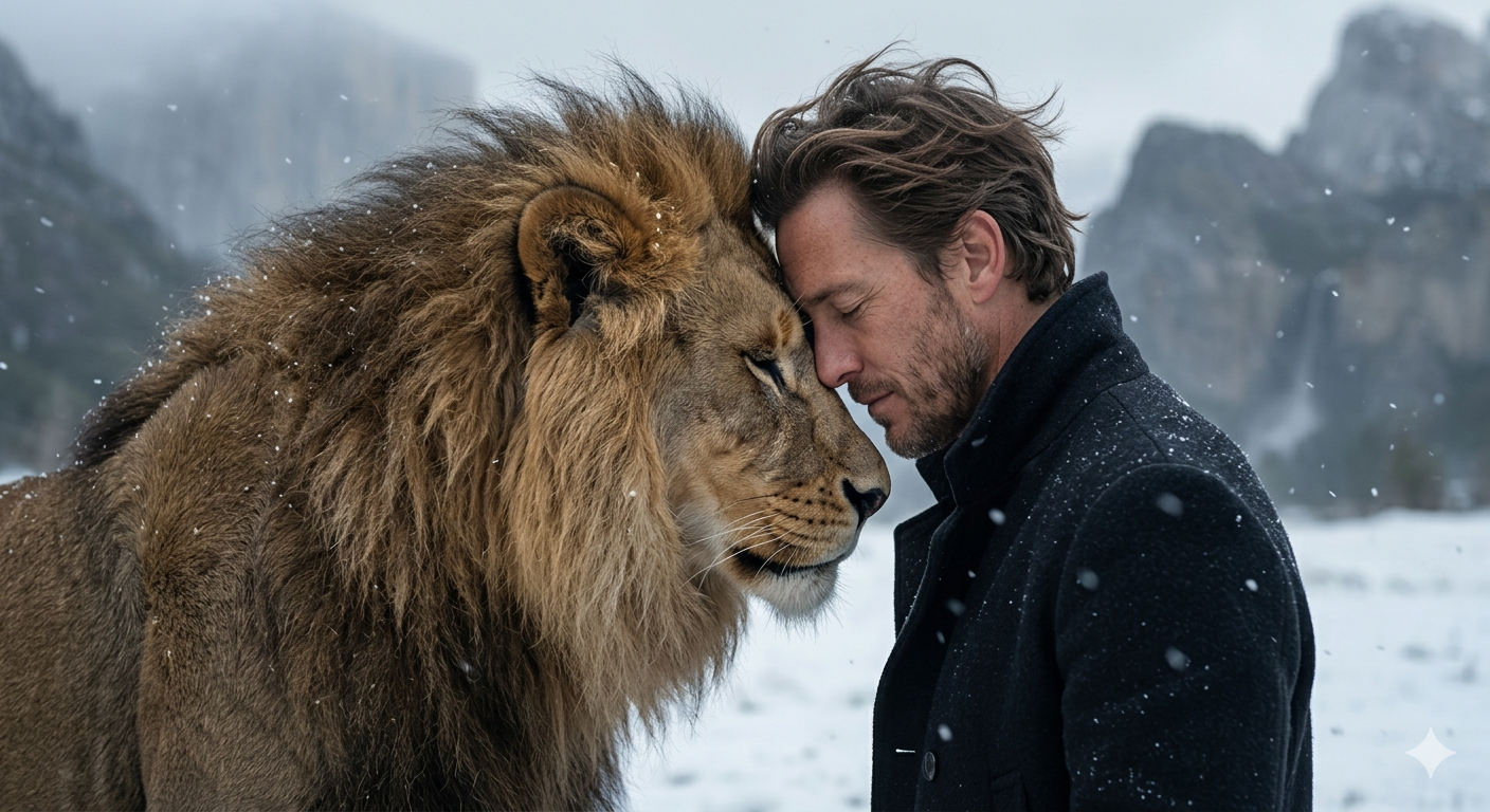 Lion with human