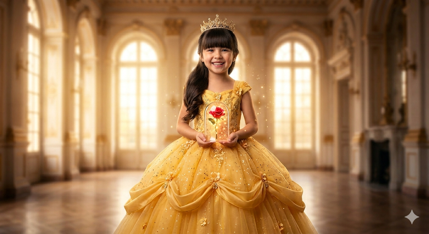 KID IN PRINCES OUTFIT